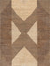 Contemporary Dark Sienna Brown Modern Rug, con299