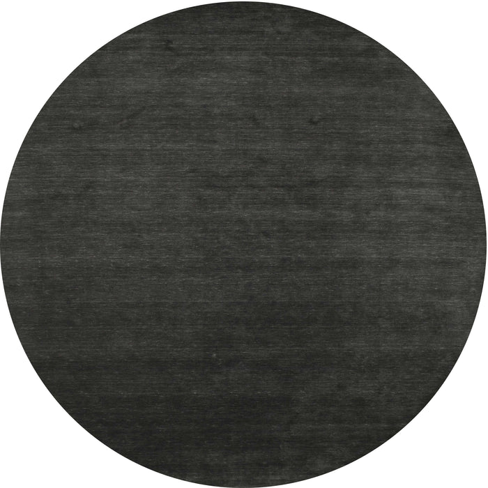 Sideview of Contemporary Charcoal Black Modern Rug, con29