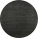 Sideview of Contemporary Charcoal Black Modern Rug, con29