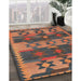 Machine Washable Contemporary Rust Pink Rug in a Family Room, wshcon3003