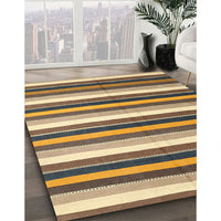 Contemporary Reddish Brown Modern Rug, con3005