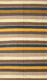 Machine Washable Contemporary Sepia Brown Rug, wshcon3005