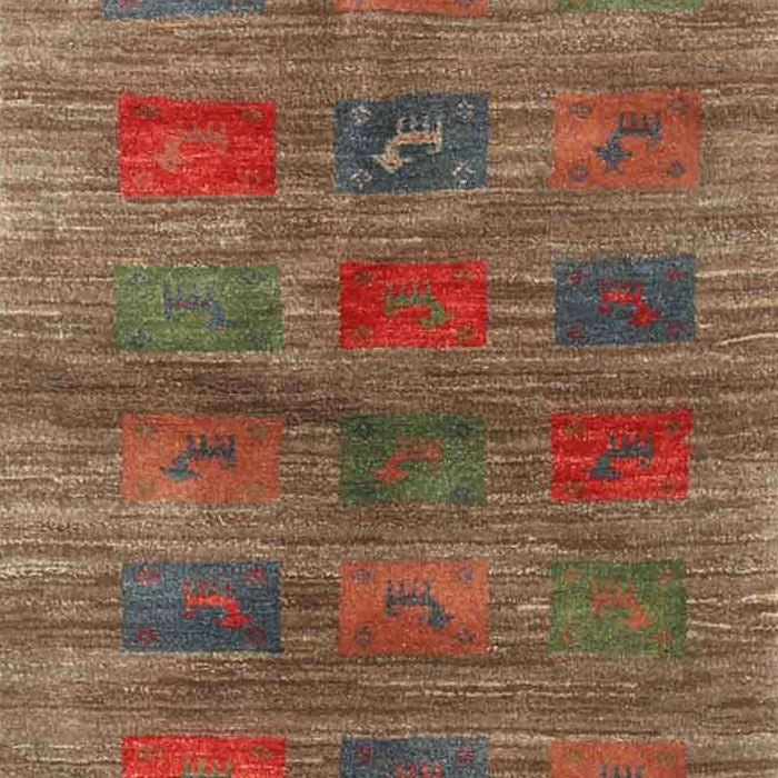 Contemporary Brown Red Modern Rug, con3008