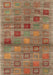 Machine Washable Contemporary Orange Brown Rug, wshcon3009