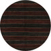 Sideview of Contemporary Black Brown Modern Rug, con300