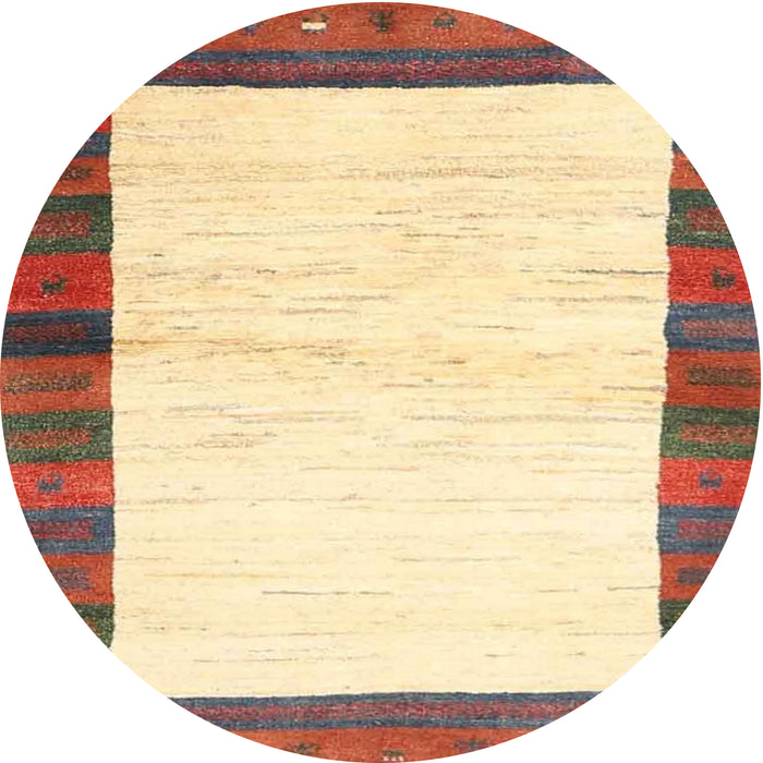 Sideview of Contemporary Sun Yellow Modern Rug, con3010