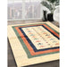 Contemporary Dark Almond Brown Abstract Machine Washable Rug in a Family Room, wshcon3011