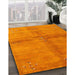 Machine Washable Contemporary Orange Red Rug in a Family Room, wshcon3012