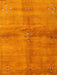 Machine Washable Contemporary Orange Red Rug, wshcon3012