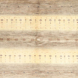 Sideview of Machine Washable Contemporary Khaki Gold Rug, wshcon3013