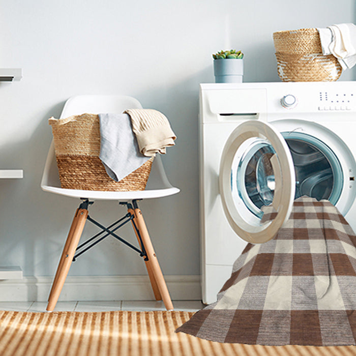 Machine Washable Contemporary Dark Gold Brown Rug in a Washing Machine, wshcon3014