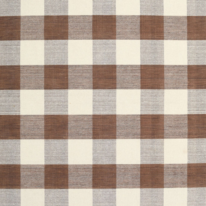 Contemporary Dark Gold Brown Checkered Rug, con3014