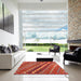 Square Machine Washable Contemporary Red Rug in a Living Room, wshcon3016