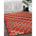 Machine Washable Contemporary Red Rug in a Family Room, wshcon3016