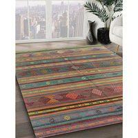 Contemporary Khaki Green Southwestern Rug, con3017