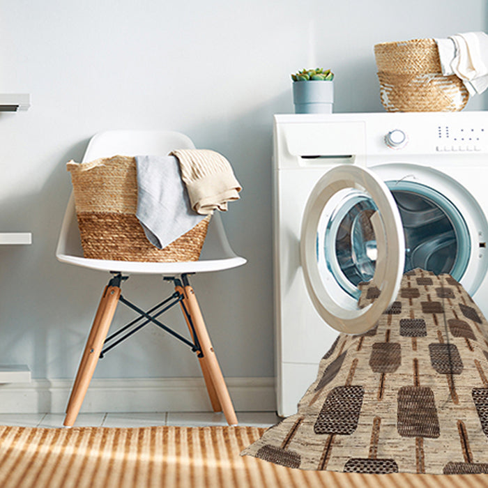 Machine Washable Contemporary Brown Rug in a Washing Machine, wshcon301