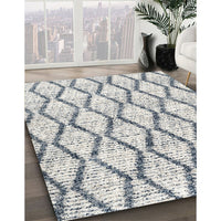 Contemporary Silver Gray Trellis Rug, con3020