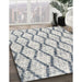 Contemporary Silver Gray Trellis Rug in Family Room, con3020