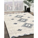 Machine Washable Contemporary Antique White Beige Rug in a Family Room, wshcon3021