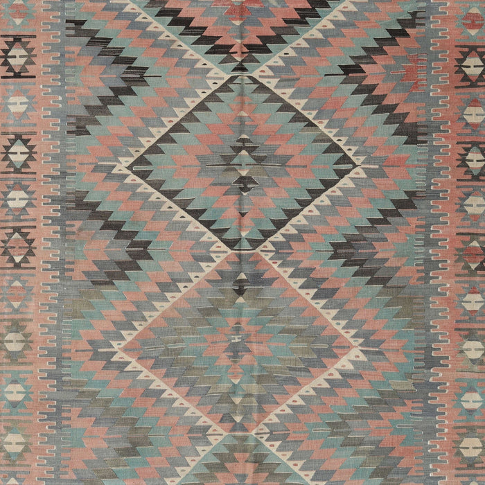 Square Contemporary Dark Almond Brown Modern Rug, con3023