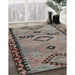 Contemporary Brown Abstract Machine Washable Rug in a Family Room, wshcon3024