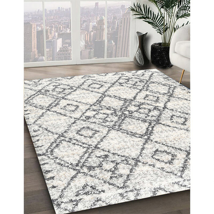 Machine Washable Contemporary Dark Gray Rug in a Family Room, wshcon3025