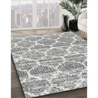 Contemporary Gray Trellis Rug, con3026