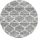 Sideview of Contemporary Gray Trellis Rug, con3026