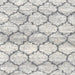 Square Contemporary Dark Gray Trellis Rug, con3027