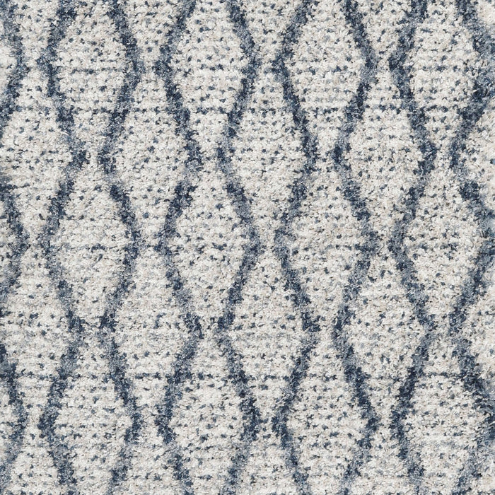 Contemporary Light Gray Trellis Rug, con3028
