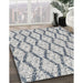 Contemporary Light Gray Trellis Rug in Family Room, con3028