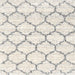 Square Contemporary Antique White Beige Trellis Rug, con3029