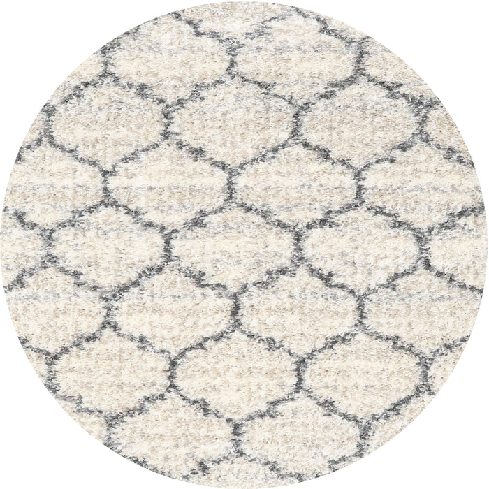 Square Machine Washable Contemporary Antique White Beige Rug, wshcon3029