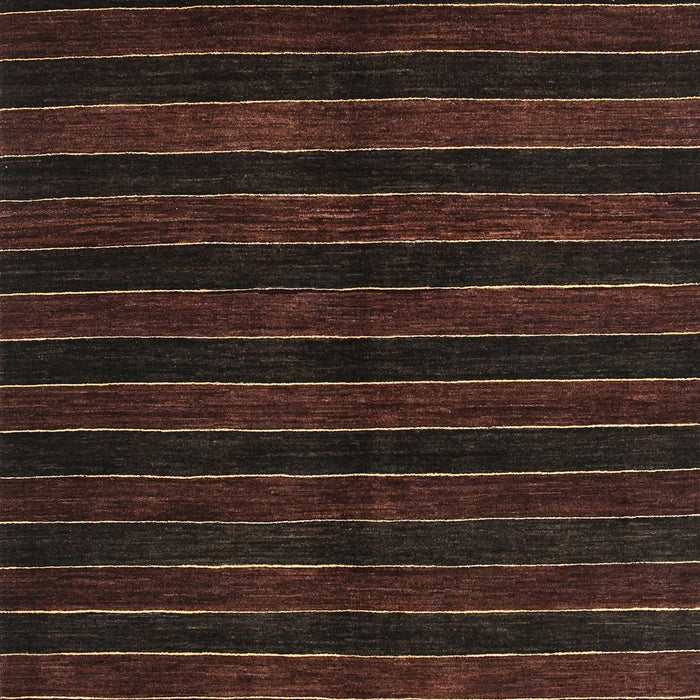 Machine Washable Contemporary Black Brown Rug, wshcon302