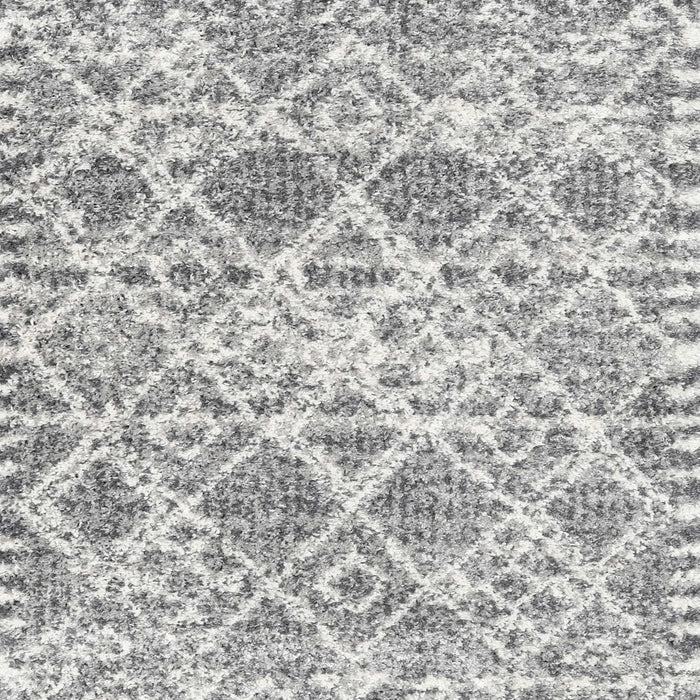 Square Contemporary Gray Trellis Rug, con3030