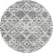 Square Machine Washable Contemporary Grey Gray Rug, wshcon3030