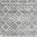 Square Contemporary Gray Trellis Rug, con3033