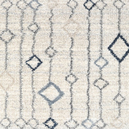 Square Contemporary Antique White Beige Solid Rug, con3034