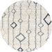 Sideview of Contemporary Antique White Beige Solid Rug, con3034