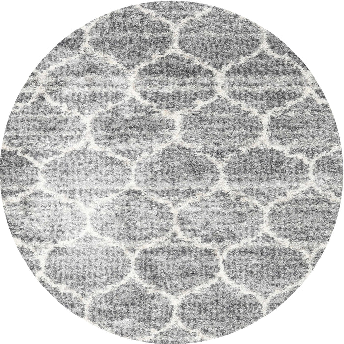 Square Contemporary Light Gray Abstract Machine Washable Rug, wshcon3035