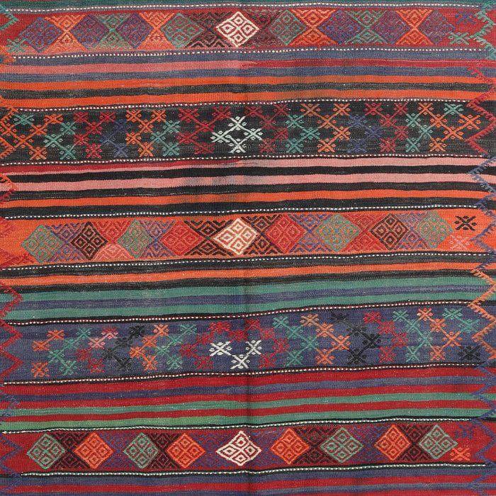 Contemporary Fire Brick Red Abstract Machine Washable Rug, wshcon3036