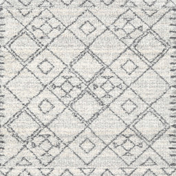 Square Contemporary Off White Beige Solid Rug, con3038