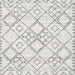 Square Contemporary Off White Beige Solid Rug, con3038