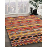 Contemporary Sand Brown Southwestern Rug, con3041