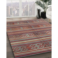 Contemporary Fire Brick Red Southwestern Rug, con3043