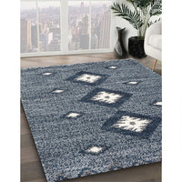 Contemporary Columbia Blue Modern Rug, con3044