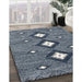 Contemporary Columbia Blue Modern Rug in Family Room, con3044