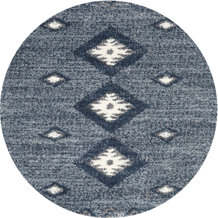 Square Machine Washable Contemporary Columbia Blue Rug, wshcon3044