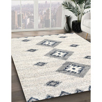 Contemporary Antique White Beige Modern Rug, con3046