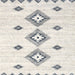 Square Contemporary Antique White Beige Modern Rug, con3046